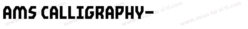 ams Calligraphy字体转换